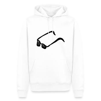lunettes de soleil nerd - Sweat à capuche Premium bio Homme - blanc - Devant - Nico (187cm)