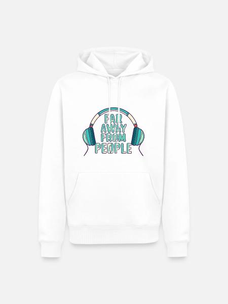 Kopfhörer - Männer Premium Bio Hoodie - Weiß