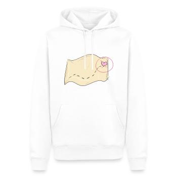 schatzkarte herz liebe finden symbol - Männer Premium Bio Hoodie - Weiß - Vorne - Nico (187cm)