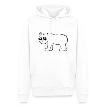 Panda Bear Symbole Animal - Sweat à capuche Premium bio Homme - blanc - Devant - Nico (187cm)