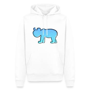 Tier Symbol Blau Bär - Männer Premium Bio Hoodie - Weiß - Vorne - Nico (187cm)