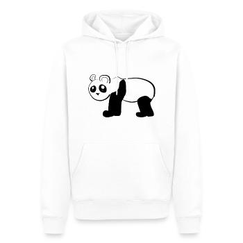 Bär Panda Tier Symbol - Männer Premium Bio Hoodie - Weiß - Vorne - Nico (187cm)