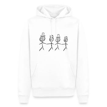 vier Freunde - Männer Premium Bio Hoodie - Weiß - Vorne - Nico (187cm)