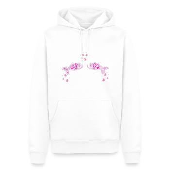 fisch Unterwasser fische tauchen seifenblasen - Männer Premium Bio Hoodie - Weiß - Vorne - Nico (187cm)