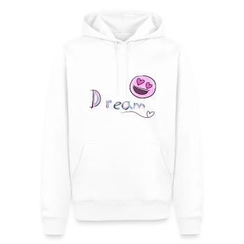 Le rêve du rêveur - Sweat à capuche Premium bio Homme - blanc - Devant - Nico (187cm)