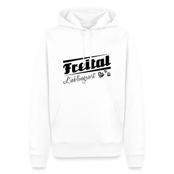 Freital - Lieblingsort mit Stadtnamen - Männer Premium Bio Hoodie - Weiß - Vorne - Nico (187cm)