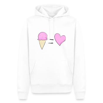 herz symbol essen eis sommer - Männer Premium Bio Hoodie - Weiß - Vorne - Nico (187cm)