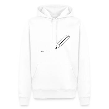 stift zeichnen - Männer Premium Bio Hoodie - Weiß - Vorne - Nico (187cm)