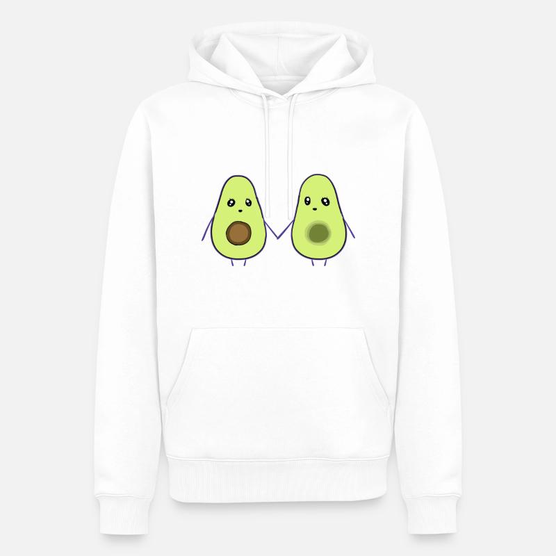 avocat amis couples d’amitié - Sweat à capuche Premium bio Homme - blanc