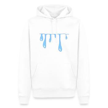 wasser tropfen schleim linie muster - Männer Premium Bio Hoodie - Weiß - Vorne - Nico (187cm)