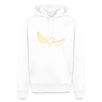 engel gold glitzer herz symbol flügel fliegen - Männer Premium Bio Hoodie - Weiß - Vorne - Nico (187cm)
