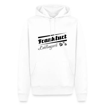 Frankfurt - Lieblingsort mit Stadtnamen - Männer Premium Bio Hoodie - Weiß - Vorne - Nico (187cm)