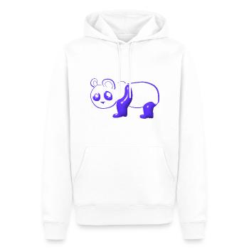 Blue Panda Symbol Animal Bear - Men’s Premium Organic Hoodie - white - Front - Nico (187cm)