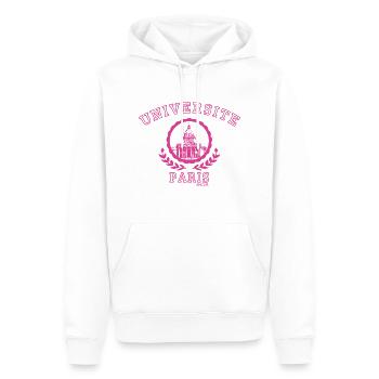 Universite De Paris - Sweat à capuche Premium bio Homme - blanc - Devant - Nico (187cm)