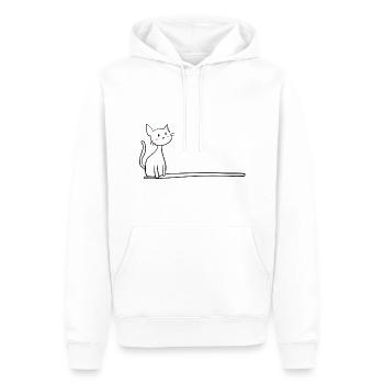 Katze strich süß linie - Männer Premium Bio Hoodie - Weiß - Vorne - Nico (187cm)