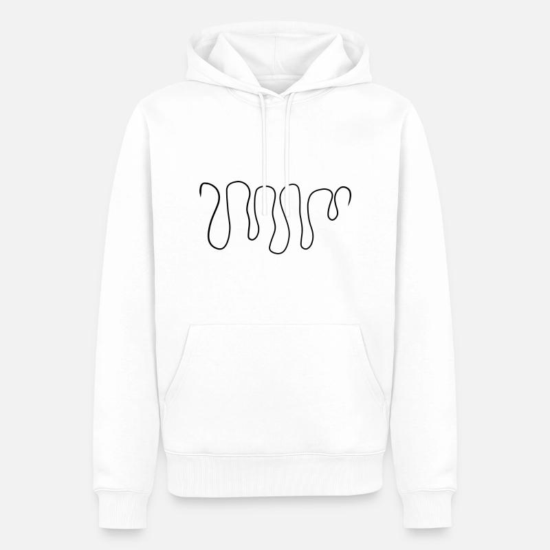 courbe courbe courbe - Sweat à capuche Premium bio Homme - blanc