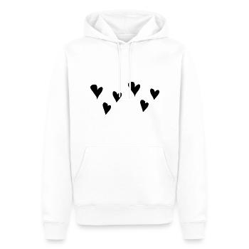 Muster Herzen Herz symbol Liebe - Männer Premium Bio Hoodie - Weiß - Vorne - Nico (187cm)