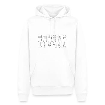 Chats Animaux Ligne d’animaux de compagnie Mignon Coup - Sweat à capuche Premium bio Homme - blanc - Devant - Nico (187cm)