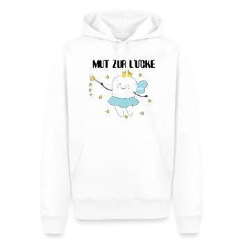 mut zur Zahnlücke Zähne verlieren Zahn Zahnfeen - Männer Premium Bio Hoodie - Weiß - Vorne - Nico (187cm)
