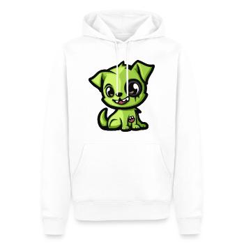 Hund Halloween Zombie Comic - Männer Premium Bio Hoodie - Weiß - Vorne - Nico (187cm)