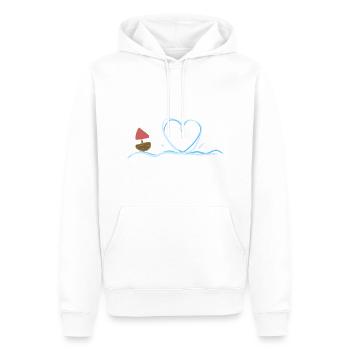 herz wasser schwimmen boot - Männer Premium Bio Hoodie - Weiß - Vorne - Nico (187cm)