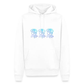 drei rosen blau glitzer - Männer Premium Bio Hoodie - Weiß - Vorne - Nico (187cm)
