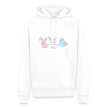 Hase Hasen Einhorn Tiere Symbole - Männer Premium Bio Hoodie - Weiß - Vorne - Nico (187cm)