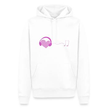 musik herz - Männer Premium Bio Hoodie - Weiß - Vorne - Nico (187cm)