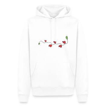 ligne laisse le cœur symbole du cœur avc - Sweat à capuche Premium bio Homme - blanc - Devant - Nico (187cm)