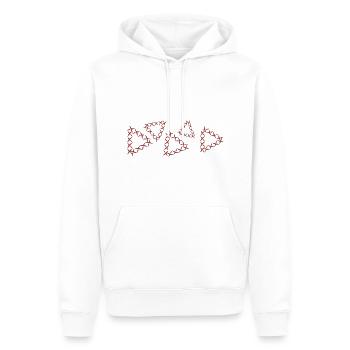 triangular shapes crosses red - Men’s Premium Organic Hoodie - white - Front - Nico (187cm)
