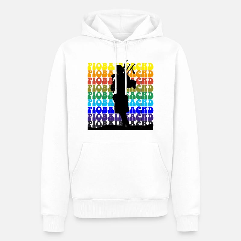 Piobaireachd - Sweat à capuche Premium bio Homme - blanc