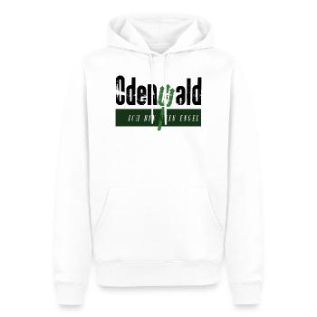 Odenwald - kein Engel - Männer Premium Bio Hoodie - Weiß - Vorne - Nico (187cm)