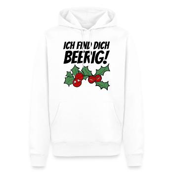 Obst Himbeere Kirsche Beeren Beere Witzig Lustig - Männer Premium Bio Hoodie - Weiß - Vorne - Nico (187cm)