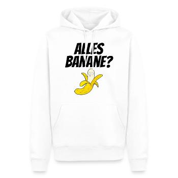 Fruit Banane Banane Drôle Végétalien Végétalien - Sweat à capuche Premium bio Homme - blanc - Devant - Nico (187cm)