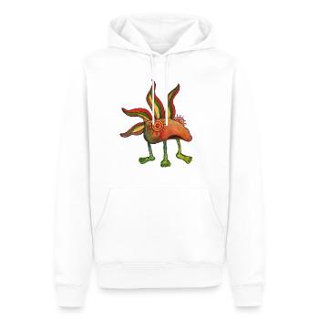 kreative Karikatur - Männer Premium Bio Hoodie - Weiß - Vorne - Nico (187cm)
