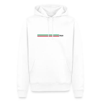 Italia - Men’s Premium Organic Hoodie - white - Front - Nico (187cm)