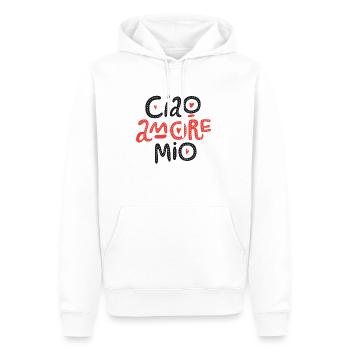 Ciao Amore Mio Love Liebe Italy Beziehung Partner - Männer Premium Bio Hoodie - Weiß - Vorne - Nico (187cm)