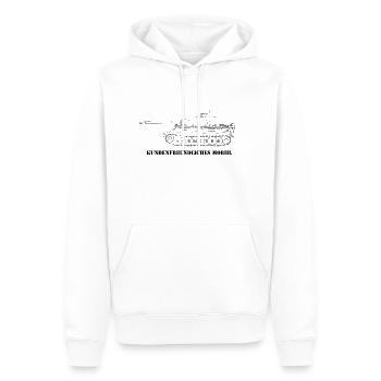 Panzer Tshirt für feindselige Kunden als Geschenk - Männer Premium Bio Hoodie - Weiß - Vorne - Nico (187cm)