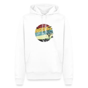 Grunge paysage Halloween - Sweat à capuche Premium bio Homme - blanc - Devant - Nico (187cm)