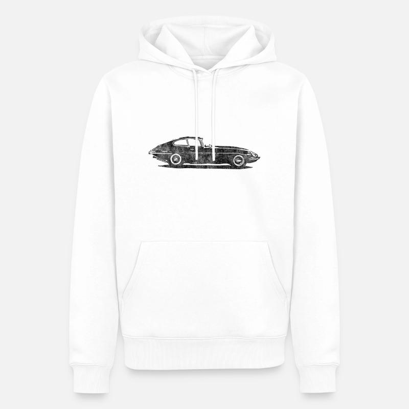 E-Type - Sweat à capuche Premium bio Homme - blanc