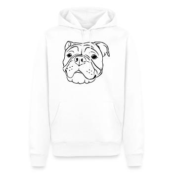 Continental Bulldog - Männer Premium Bio Hoodie - Weiß - Vorne - Nico (187cm)