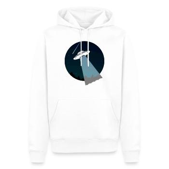 OVNI - Sweat à capuche Premium bio Homme - blanc - Devant - Nico (187cm)