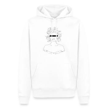 Medusa - Men’s Premium Organic Hoodie - white - Front - Nico (187cm)
