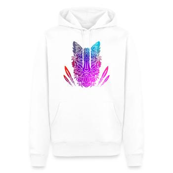 Fuchs - Männer Premium Bio Hoodie - Weiß - Vorne - Nico (187cm)