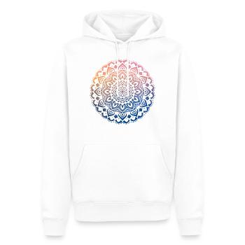 Mandala - Sweat à capuche Premium bio Homme - blanc - Devant - Nico (187cm)