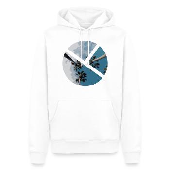 Palm tree - Men’s Premium Organic Hoodie - white - Front - Nico (187cm)