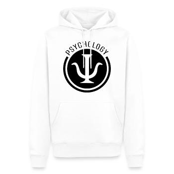 Psychologie Étudiant Psychologue Psychology Symbole - Sweat à capuche Premium bio Homme - blanc - Devant - Nico (187cm)
