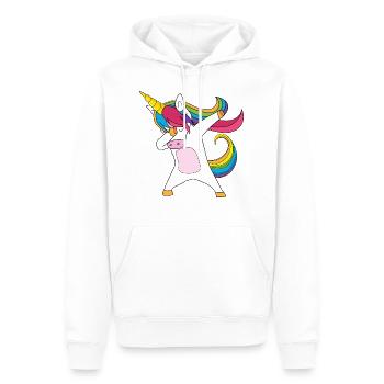 Unicorn Dabbing - Men’s Premium Organic Hoodie - white - Front - Nico (187cm)