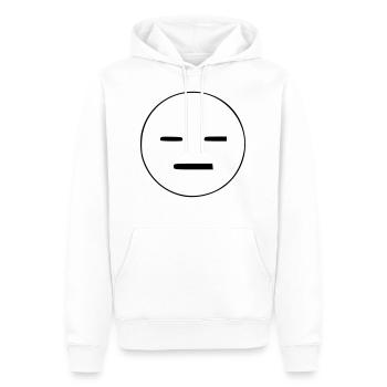 Emoji emotionless sketch black - Men’s Premium Organic Hoodie - white - Front - Nico (187cm)