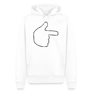 Emoji Show Right Sketch Black - Men’s Premium Organic Hoodie - white - Front - Nico (187cm)